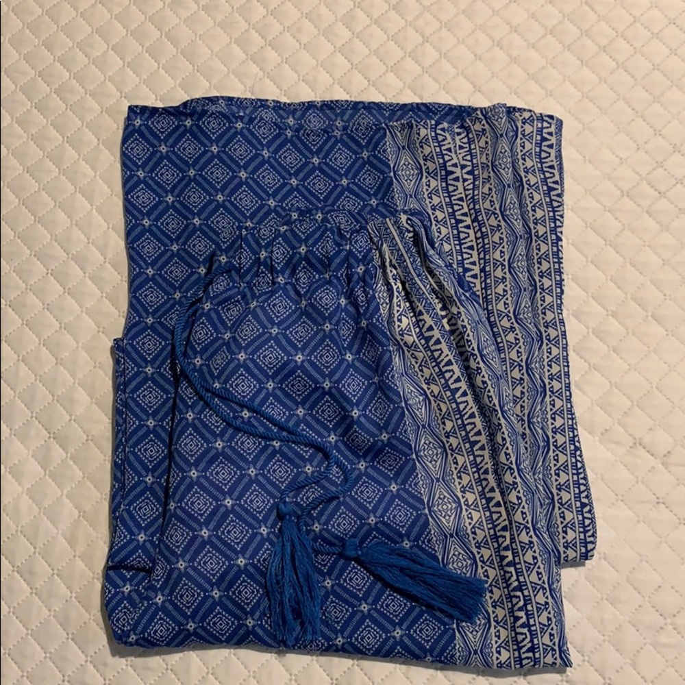 Blue wide leg pants